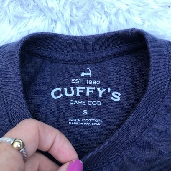 CUFFY’S • NWT Cape Cod MA Navy Blue Red Sox Style Classic Tee Shirt Size Small - Picture 8 of 14